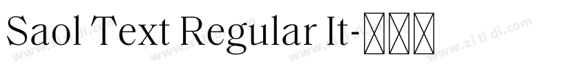 Saol Text Regular It字体转换